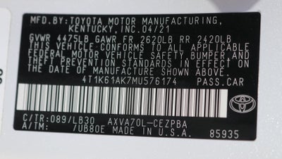 2021 Toyota Camry XSE