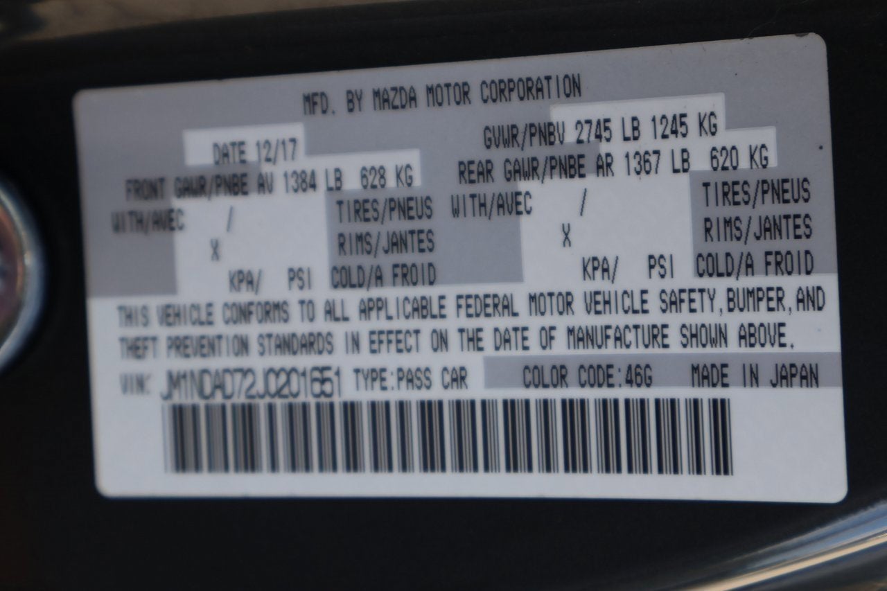 2018 Mazda Mazda MX-5 Miata Grand Touring