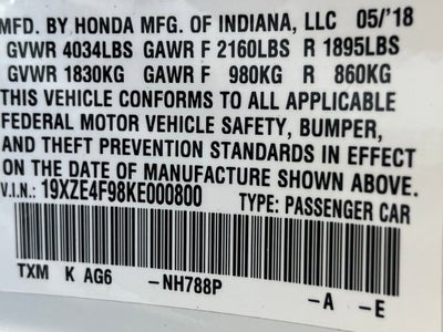 2019 Honda Insight Touring