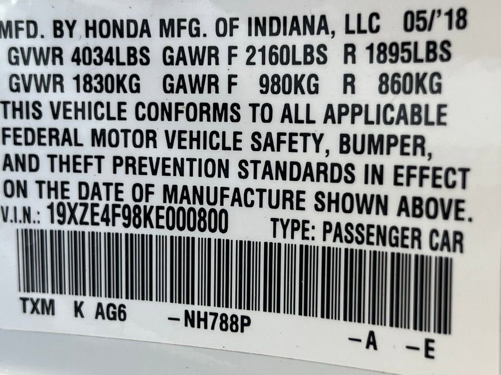 2019 Honda Insight Touring