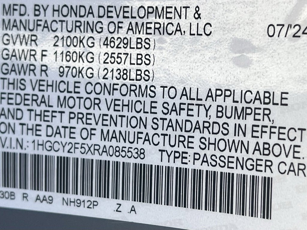 2024 Honda Accord Hybrid Sport