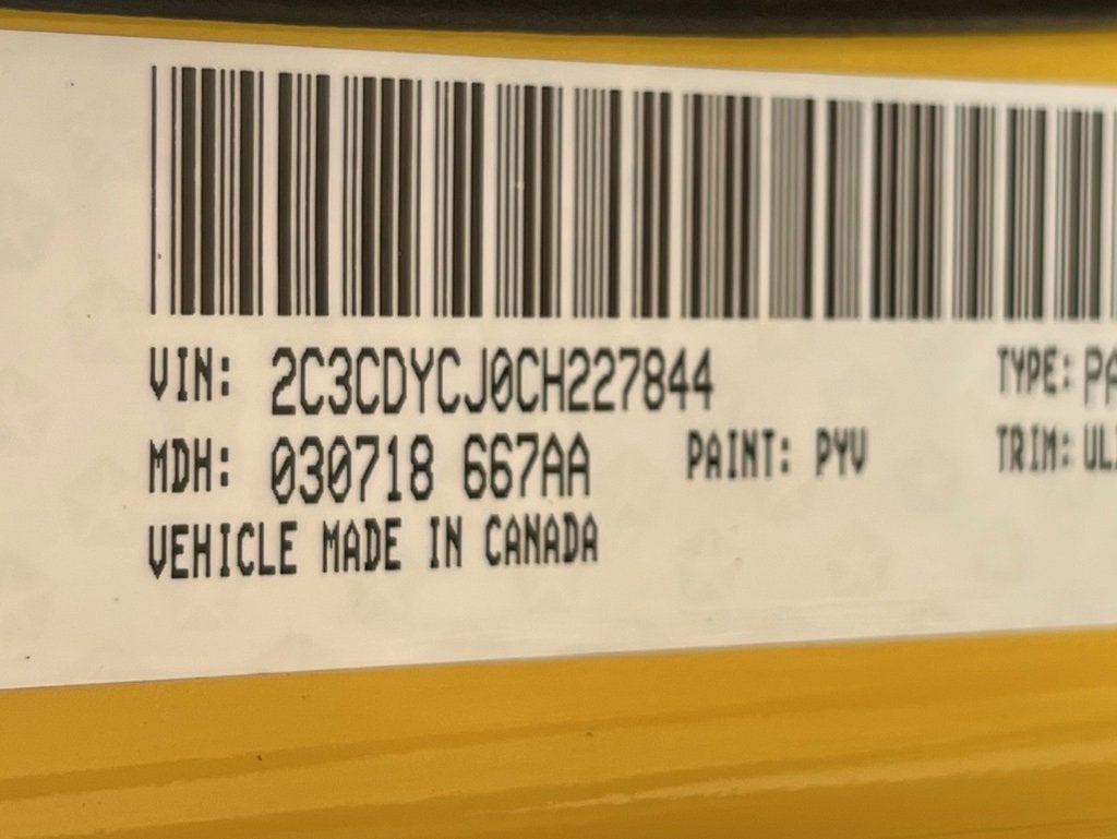 2012 Dodge Challenger Yellow Jacket