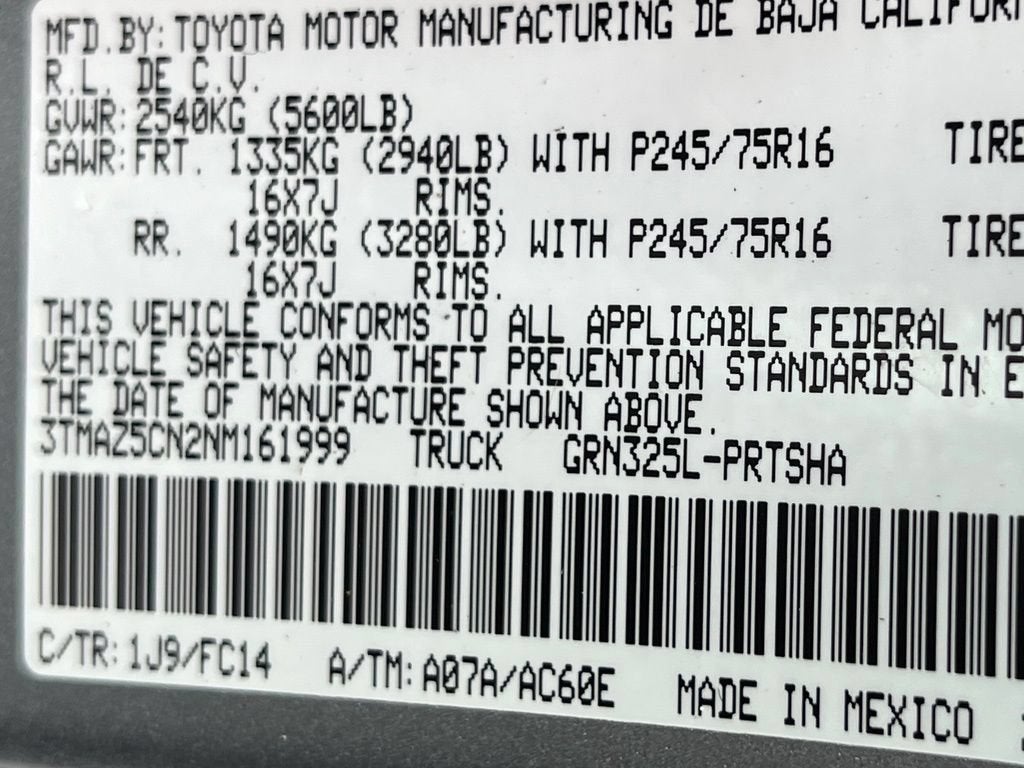 2022 Toyota Tacoma 2WD SR5