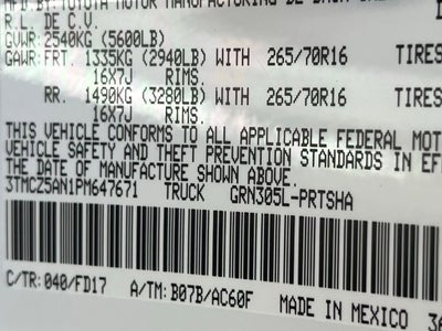 2023 Toyota Tacoma 4WD SR