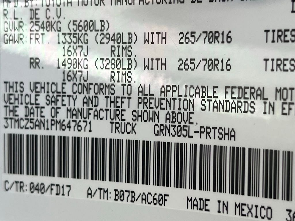 2023 Toyota Tacoma 4WD SR