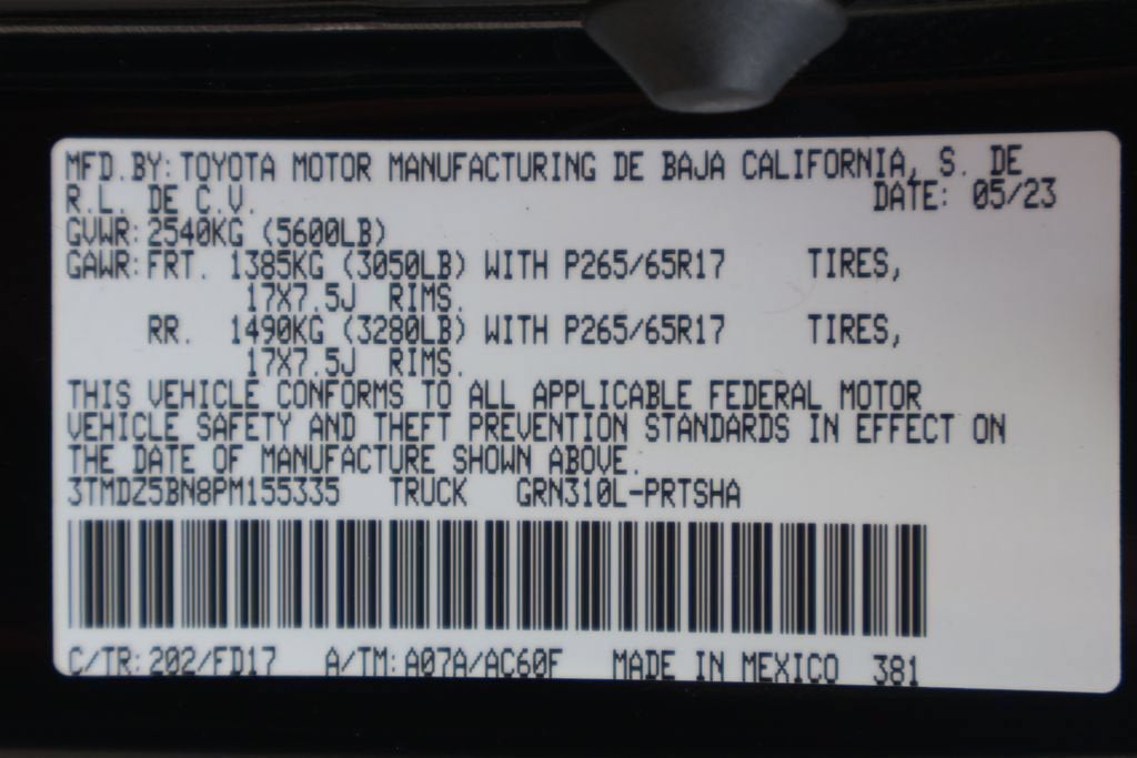 2023 Toyota Tacoma 4WD SR5