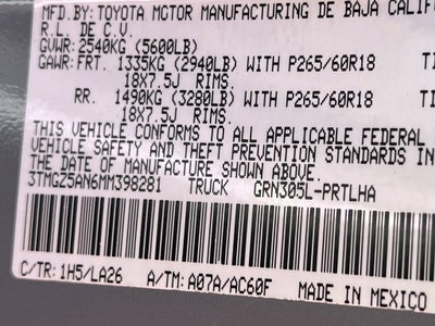 2021 Toyota Tacoma 4WD Limited