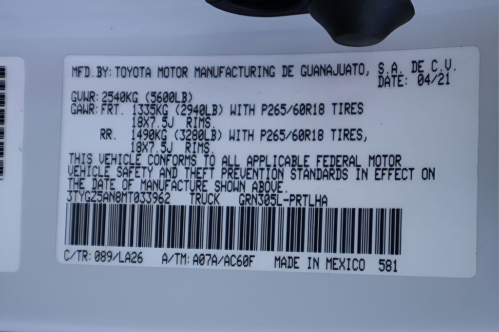 2021 Toyota Tacoma 4WD Limited