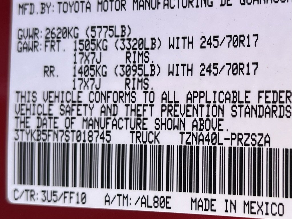 2025 Toyota Tacoma 2WD SR5