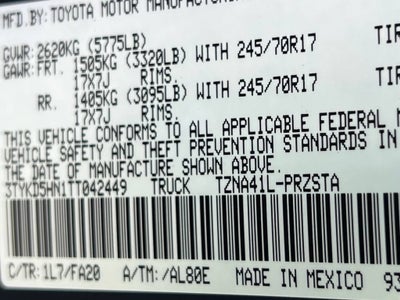 2026 Toyota Tacoma 2WD SR