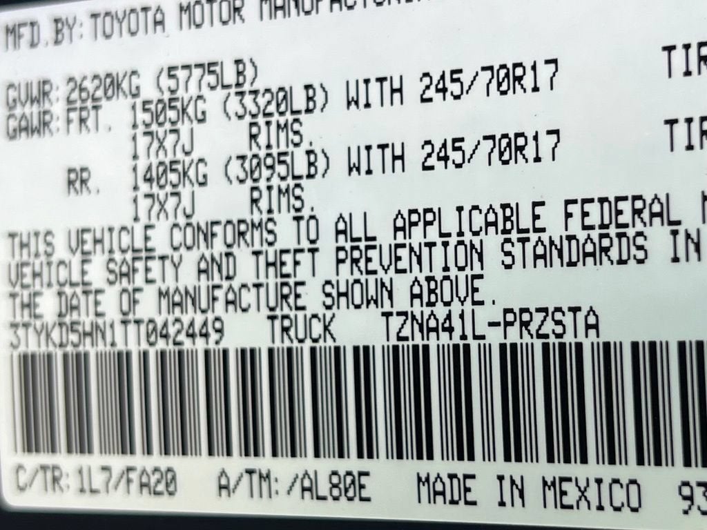 2026 Toyota Tacoma 2WD SR