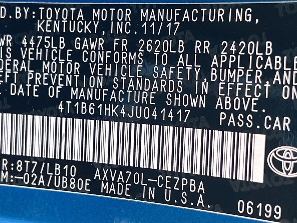 2018 Toyota Camry XSE