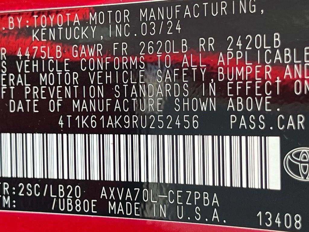 2024 Toyota Camry XSE