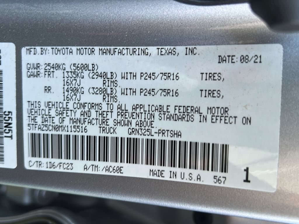 2021 Toyota Tacoma 2WD SR5
