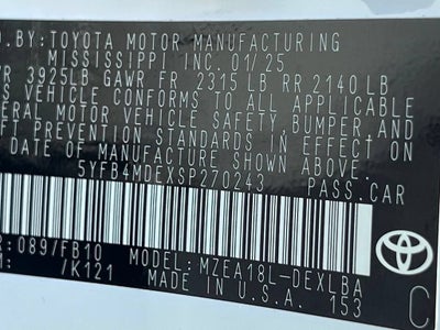 2025 Toyota Corolla LE