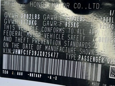 2018 Honda Civic Sedan EX-T