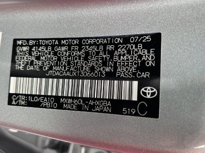 2026 Toyota Prius LE