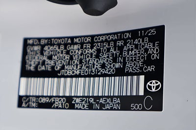 2026 Toyota Corolla Hybrid LE