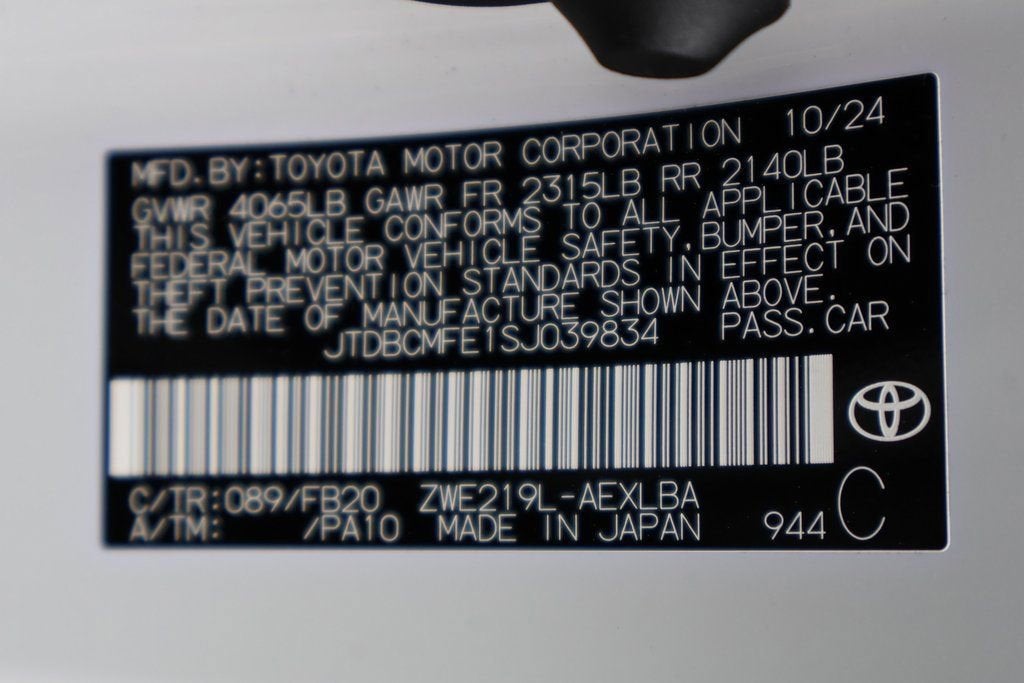 2025 Toyota Corolla Hybrid LE