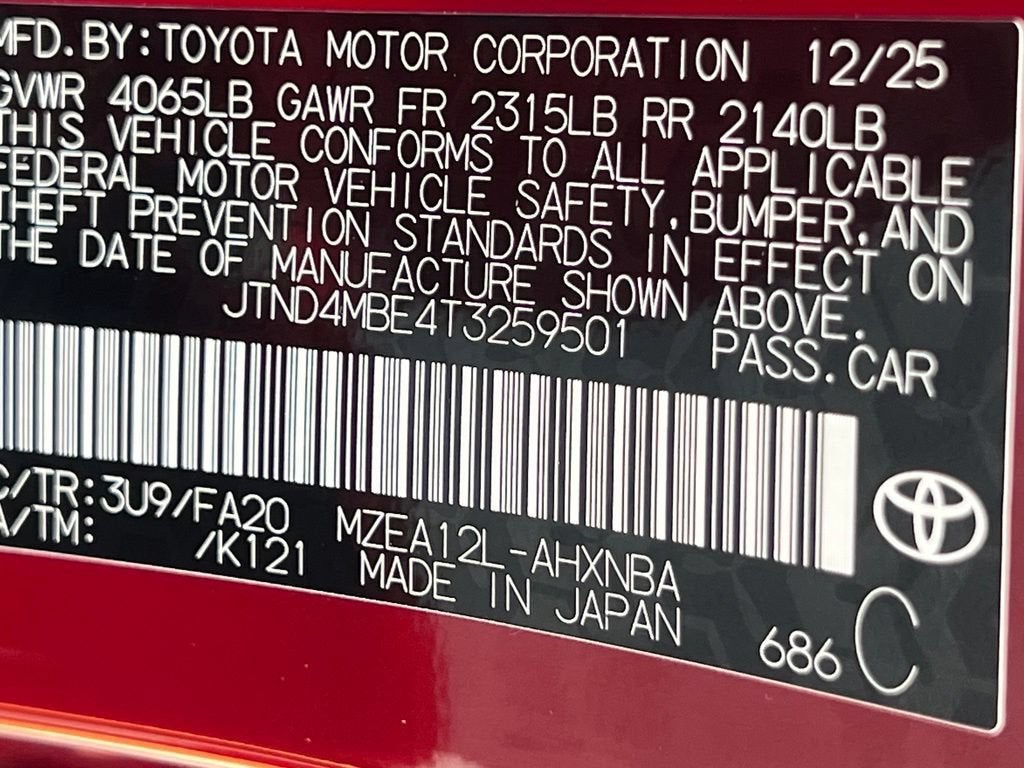 2026 Toyota Corolla Hatchback SE
